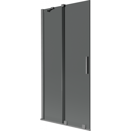 Mexen Velar Duschabtrennung 2-flügelig verschiebbar 95 x 150 cm, Grafit, gebürstet Gun Gray - 896-095-000-41-66