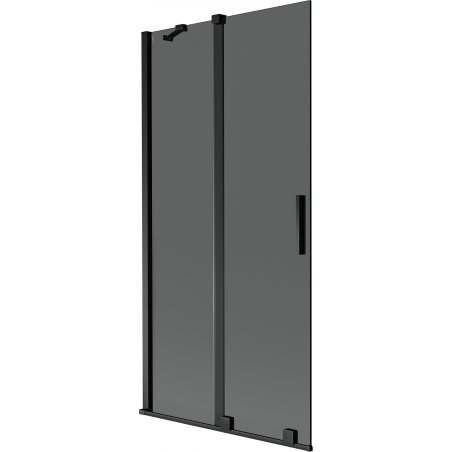 Mexen Velar παραβάν μπάνιου επεκτάσιμο 2 φύλλων 95 x 150 cm, γραφίτης, μαύρο