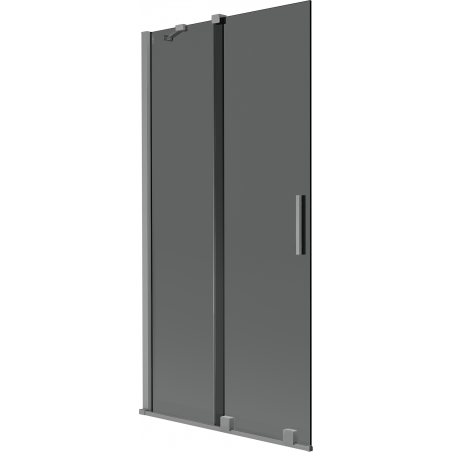 Mexen Velar badwand scherm 2-delig verschuifbaar 95 x 150 cm, grafiet, gun metal - 896-095-000-41-95