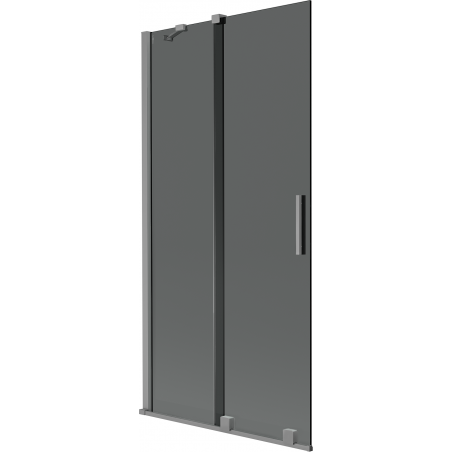 Mexen Velar parawan nawannowy 2-skrzydłowy rozsuwany 95 x 150 cm, grafit, gun metal - 896-095-000-41-95
