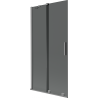 Mexen Velar badwand scherm 2-delig verschuifbaar 95 x 150 cm, grafiet, gun metal - 896-095-000-41-95