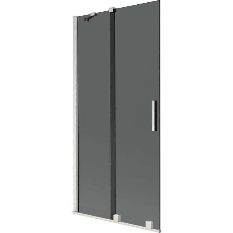 Mexen Velar klizna za tuš 2-krilna klizna 95 x 150 cm, grafit, brušeni nikal - 896-095-000-41-97