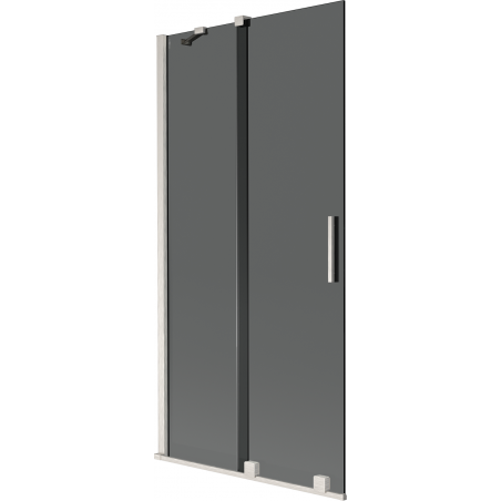 Mexen Velar 2-flügelige verschiebbare Badewannenabtrennung 95 x 150 cm, graphit, gebürsteter Nickel - 896-095-000-41-97