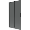 Mexen Velar badwand 2-delige schuifdeur 100 x 150 cm, grafiet, geborsteld geweergrijs - 896-100-000-41-66