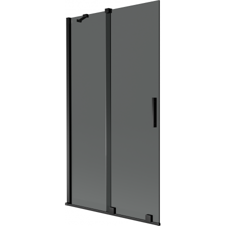 Mexen Velar badwand 2-delig schuifbaar 100 x 150 cm, grafiet, zwart - 896-100-000-41-70