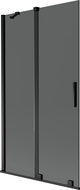 Mexen Velar paravento per vasca da bagno a 2 ante scorrevoli 100 x 150 cm, grafite, nero - 896-100-000-41-70