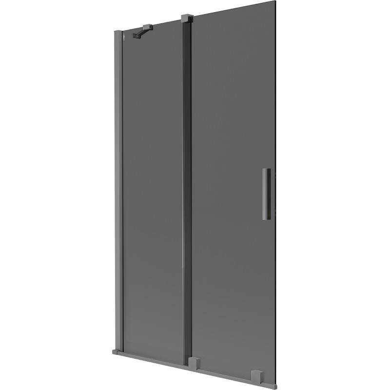 Mexen Velar vannitoasirm 2-tiivaline lükand 100 x 150 cm, grafiit, gun metal - 896-100-000-41-95