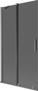Mexen Velar vannitoasirm 2-tiivaline lükand 100 x 150 cm, grafiit, gun metal - 896-100-000-41-95
