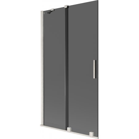 Mexen Velar Duschabtrennung für Badewanne, 2-flügelig, 100 x 150 cm, Graphit, gebürsteter Nickel - 896-100-000-41-97