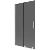 Mexen Velar 2-delige verschuifbare badwand 100 x 150 cm, grafiet, geborsteld nikkel - 896-100-000-41-97