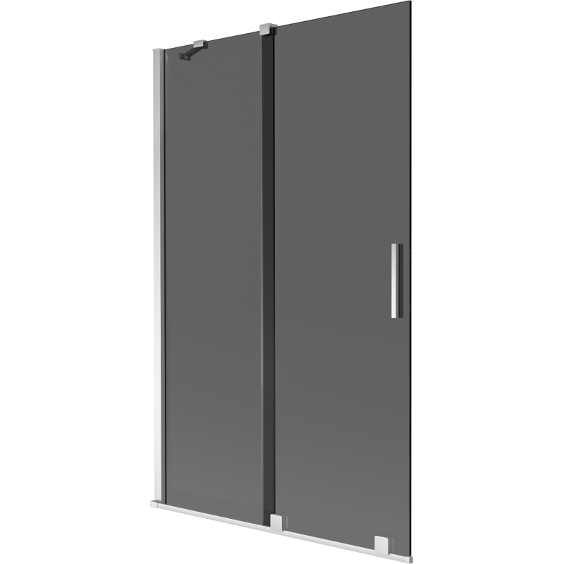 Mexen Velar painel de banho de duche deslizante de 2 painéis 110 x 150 cm, grafite, cromado - 896-110-000-41-01