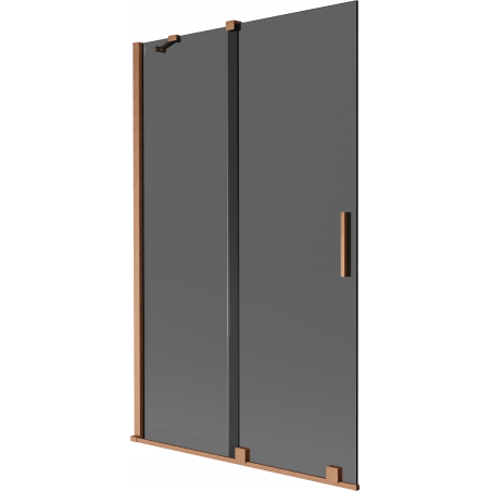 Mexen Velar vannitoavanns, 2-osaline lükanduks 110 x 150 cm, grafiit, harjatud vask - 896-110-000-41-65