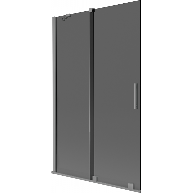 Mexen Velar paratia per doccia a 2 ante scorrevoli 110 x 150 cm, grafite, gun metal - 896-110-000-41-95