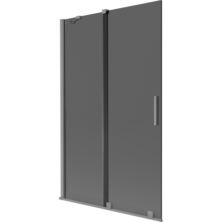 Mexen Velar Duschabweiser 2-flügelig schiebbar 110 x 150 cm, Graphit, Gun Metal - 896-110-000-41-95