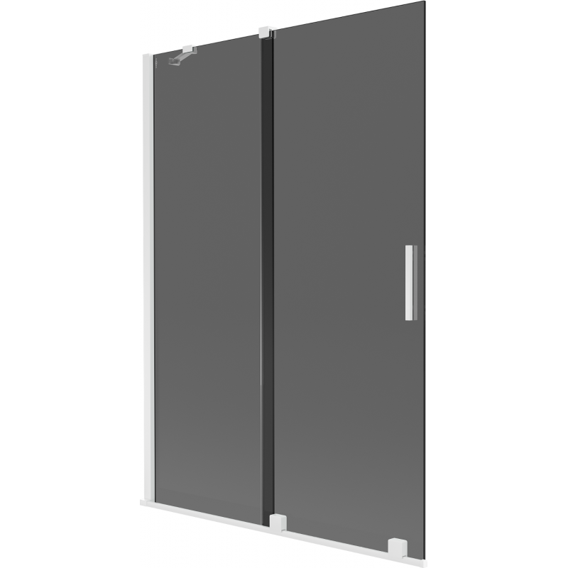 Mexen Velar 2-delad skjutbar duschvägg 120 x 150 cm, grafit, vit - 896-120-000-41-20