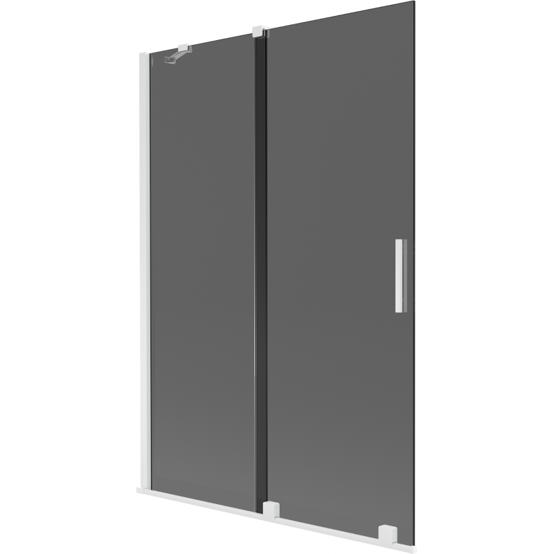 Mexen Velar mampara de ducha de 2 hojas deslizantes 120 x 150 cm, grafito, blanco - 896-120-000-41-20
