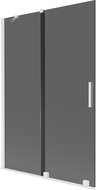 Mexen Velar dubbele schuifbare badscherm 120 x 150 cm, grafiet, wit - 896-120-000-41-20