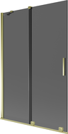 Mexen Velar 2-Panel Sliding Bath Screen 120 x 150 cm, Graphite, Gold - 896-120-000-41-50