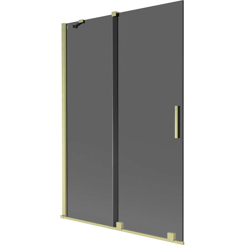 Mexen Velar kahetahuline liikuv vannisein 120 x 150 cm, grafiit, kuldne harjatud - 896-120-000-41-55