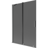Mexen Velar Badewannenwand 2-flügelig verschiebbar 120 x 150 cm, grafit, gun gray gebürstet - 896-120-000-41-66