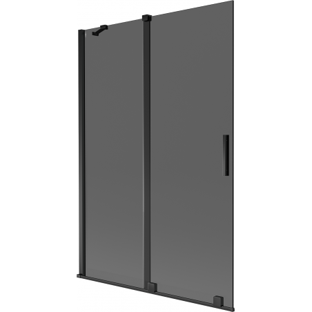 Mexen Velar 2-flügelige, verschiebbare Badewannenabtrennung 120 x 150 cm, Graphit, Schwarz - 896-120-000-41-70