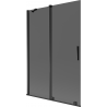 Mexen Velar painel de banheira deslizante de 2 asas 120 x 150 cm, grafite, preto - 896-120-000-41-70