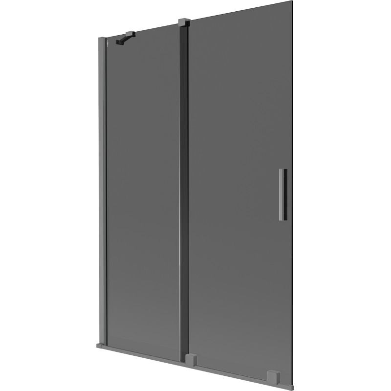Mexen Velar dvoskrilni tuš paravan na kotačima 120 x 150 cm, grafit, pištoljski metal - 896-120-000-41-95