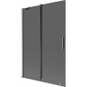 Mexen Velar 2-panel sliding bath screen 120 x 150 cm, graphite, gun metal - 896-120-000-41-95