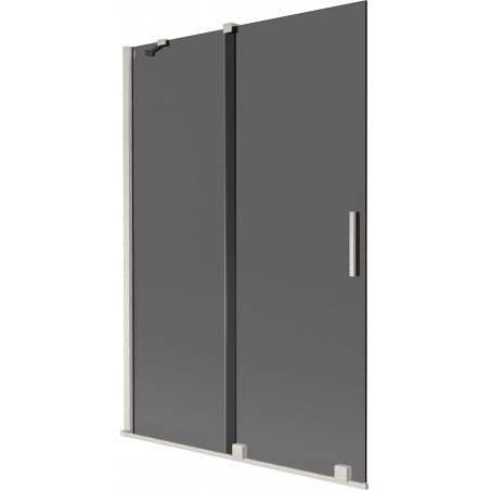 Mexen Velar 2-Wing Sliding Shower Screen 120 x 150 cm, Graphite, Brushed Nickel - 896-120-000-41-97