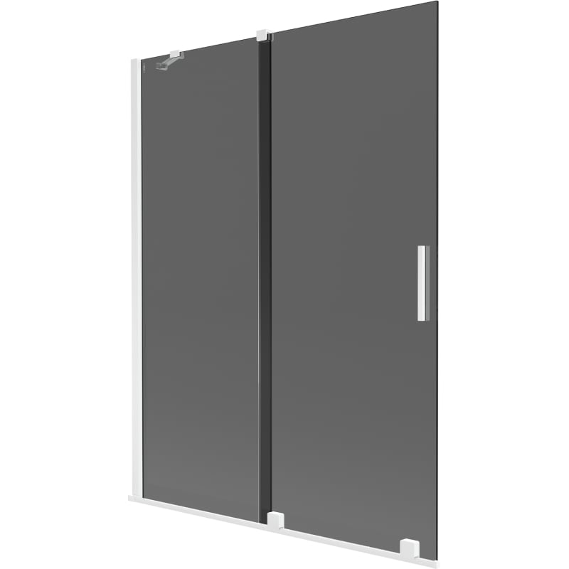 Mexen Velar kahe tiivaga lükandvannipartitsioon 130 x 150 cm, grafiit, valge - 896-130-000-41-20
