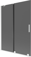 Mexen Velar Duschwand, 2-flügelig, verschiebbar, 130 x 150 cm, Graphit, Weiß - 896-130-000-41-20
