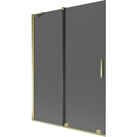 Mexen Velar vannitoa libisev kaheukseline 130 x 150 cm, grafiit, kuld - 896-130-000-41-50