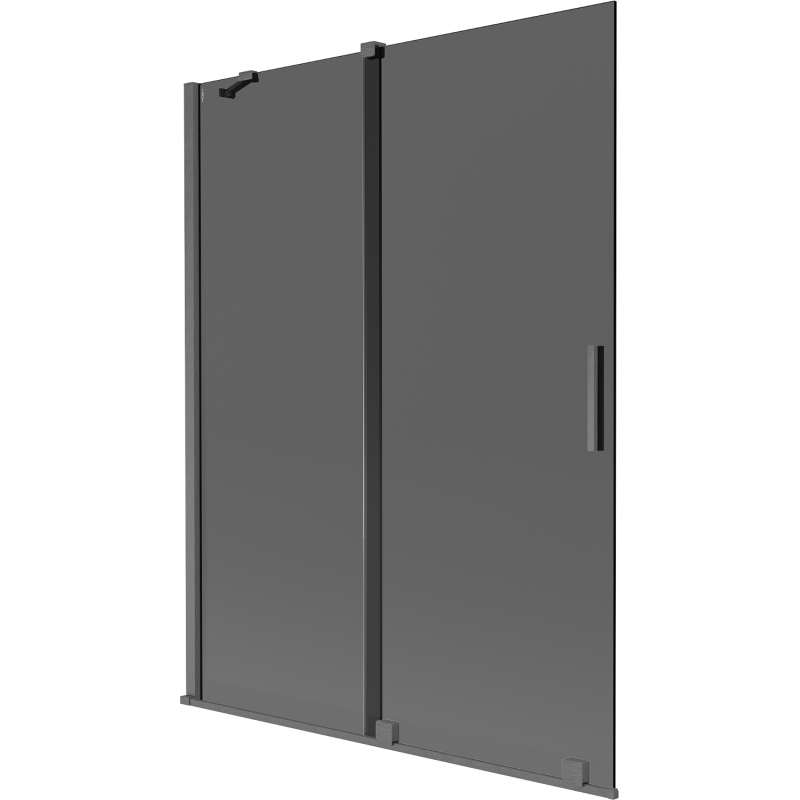 Mexen Velar kaksoisovinen 2-ovinen liukuovi 130 x 150 cm, grafiitti, harjattu gun gray - 896-130-000-41-66