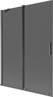 Mexen Velar 2-panel sliding bath screen 130 x 150 cm, graphite, brushed gun gray - 896-130-000-41-66