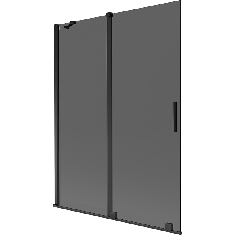 Mexen Velar 130 x 150 cm kahe tiivaga liuglev vannitoa paravan, grafiit, must - 896-130-000-41-70