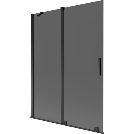 Mexen Velar 2-spārnu vannas starpsiena, 130 x 150 cm, grafīts, melns - 896-130-000-41-70