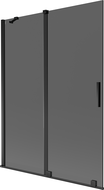 Mexen Velar 2-panel sliding bath screen 130 x 150 cm, graphite, black - 896-130-000-41-70