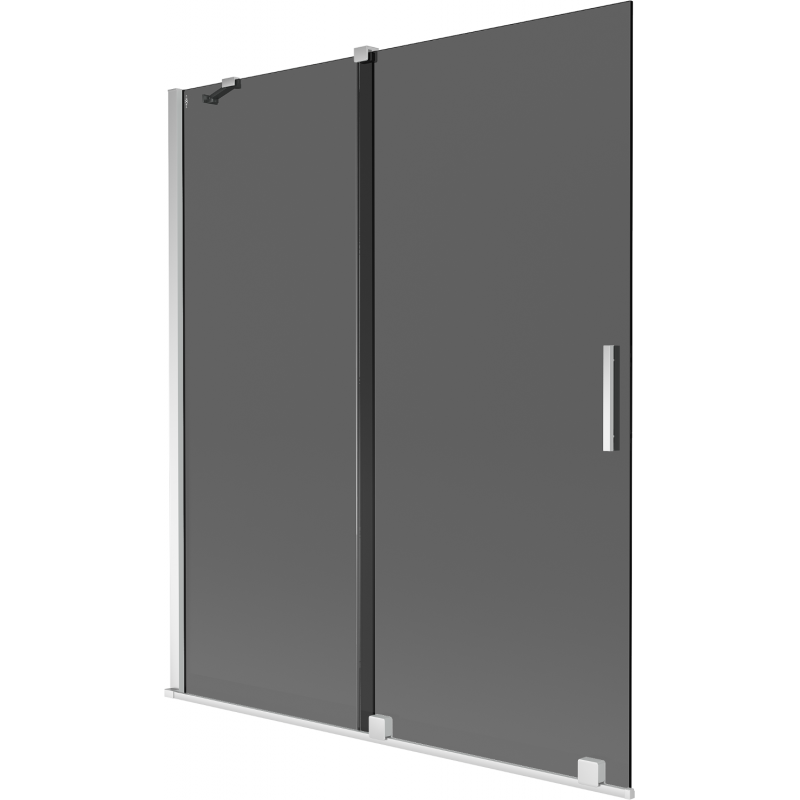 Mexen Velar 2-panel sliding bath screen 140 x 150 cm, graphite, chrome - 896-140-000-41-01
