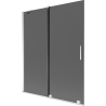 Mexen Velar badwand 2-delig schuifbaar 140 x 150 cm, grafiet, chroom - 896-140-000-41-01