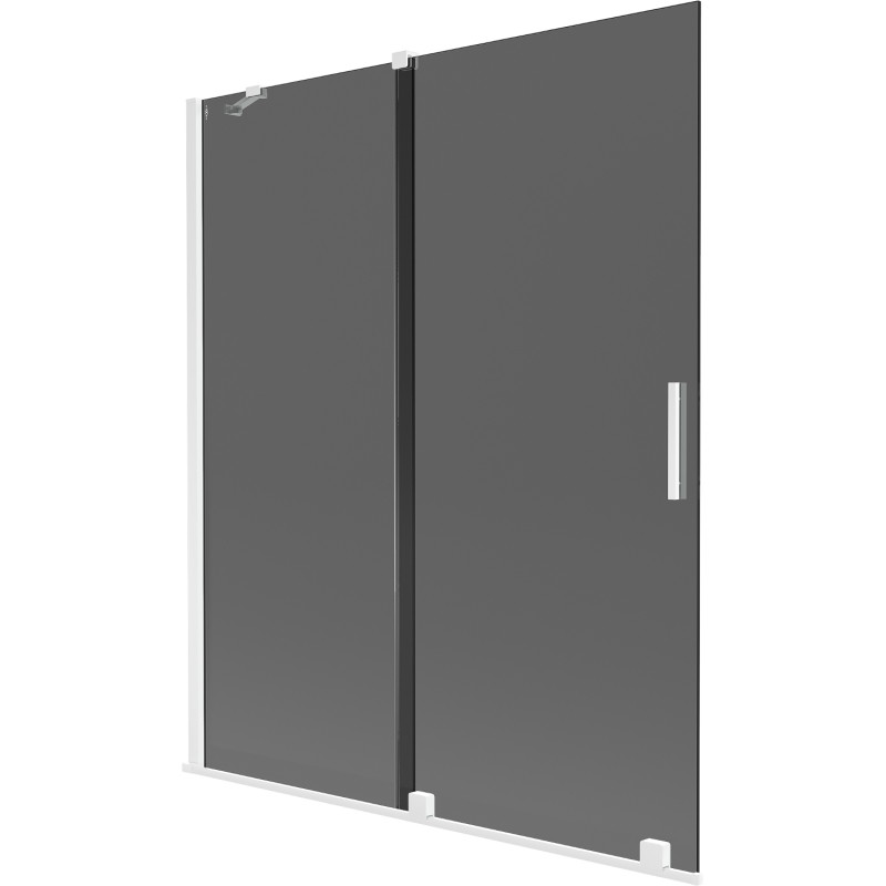 Mexen Velar vannitoa kaheosalised lükanduksed 140 x 150 cm, grafiit, valge - 896-140-000-41-20