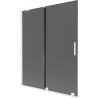 Mexen Velar badwand 2-delig schuifbaar 140 x 150 cm, grafiet, wit - 896-140-000-41-20