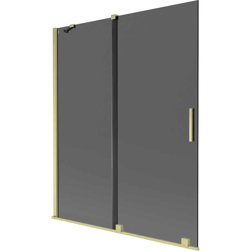 Mexen Velar kahe tiivaga lükanduks 140 x 150 cm, grafiit, harjatud kuldne - 896-140-000-41-55