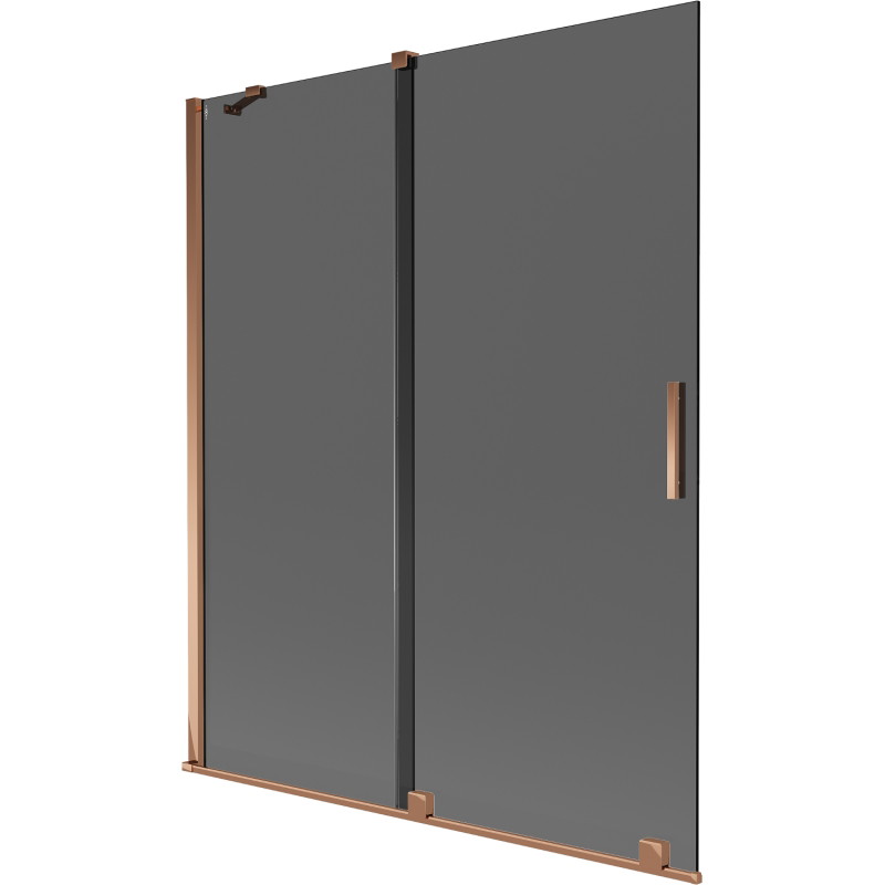 Mexen Velar kahe tiivaga vanniparavann 140 x 150 cm, grafiit, roosakuld - 896-140-000-41-60