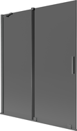 Mexen Velar 2-panel sliding shower screen 140 x 150 cm, graphite, brushed gun gray - 896-140-000-41-66