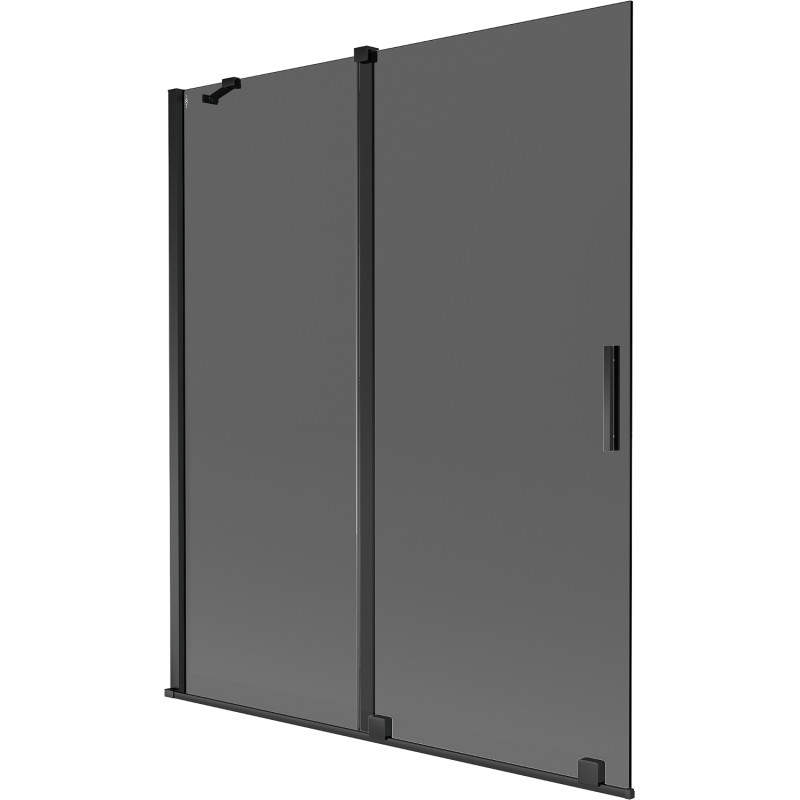 Mexen Velar klizna za kadu s 2 klizna krila, 140 x 150 cm, grafit, crna - 896-140-000-41-70