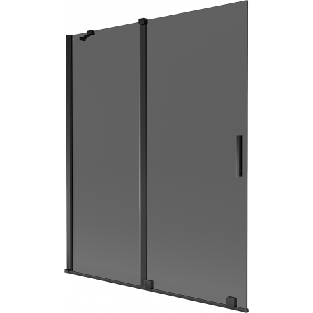 Mexen Velar badwand tweedelig schuifbaar 140 x 150 cm, grafiet, zwart - 896-140-000-41-70