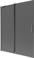 Mexen Velar parawan nawannowy 2-skrzydłowy rozsuwany 140 x 150 cm, grafit, gun metal - 896-140-000-41-95