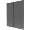Mexen Velar vannitoauks 2-osaline liuguks 140 x 150 cm, grafiit, harjatud nikkel - 896-140-000-41-97
