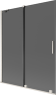 Mexen Velar vannitoauks 2-osaline liuguks 140 x 150 cm, grafiit, harjatud nikkel - 896-140-000-41-97