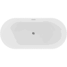 Mexen Paola baignoire îlot cannelée 150 x 75 cm, blanc brillant, trop-plein chrome - 52721507500-01